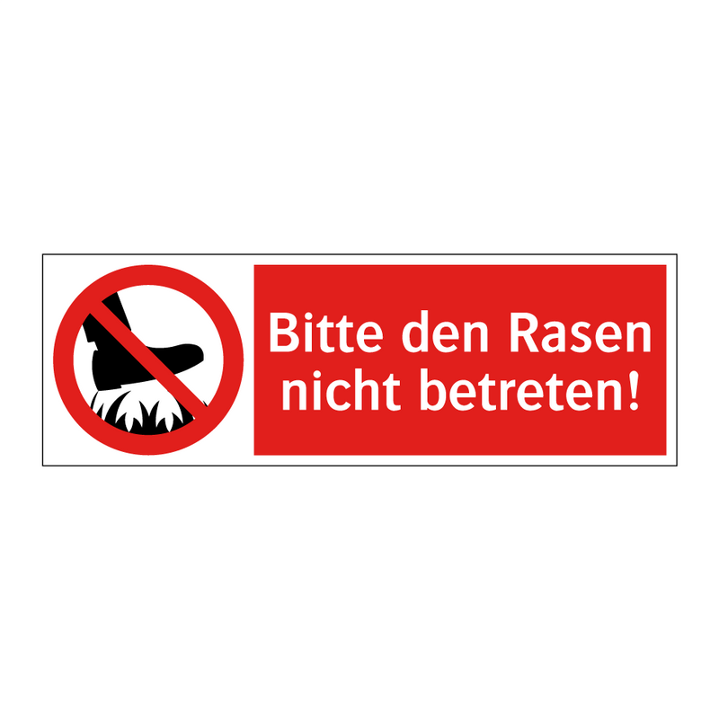 Bitte den Rasen nicht betreten!