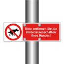 Bitte entfernen Sie die Hinterlassenschaften Ihres Hundes!