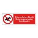 Bitte entfernen Sie die Hinterlassenschaften Ihres Hundes!