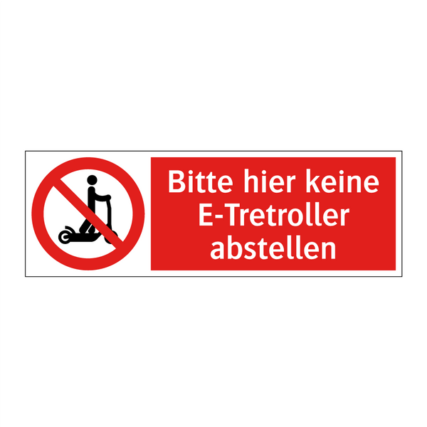Bitte hier keine E-Tretroller abstellen