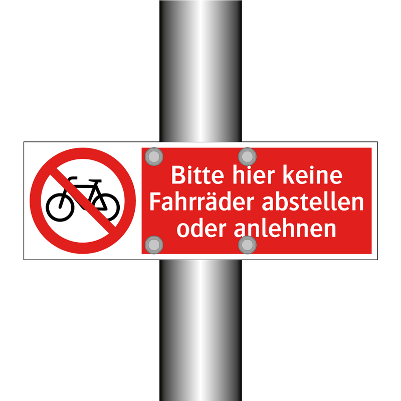 Bitte hier keine Fahrräder abstellen oder anlehnen