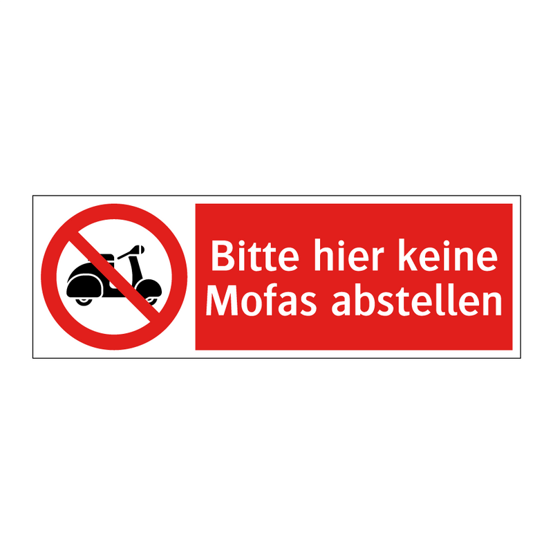 Bitte hier keine Mofas abstellen