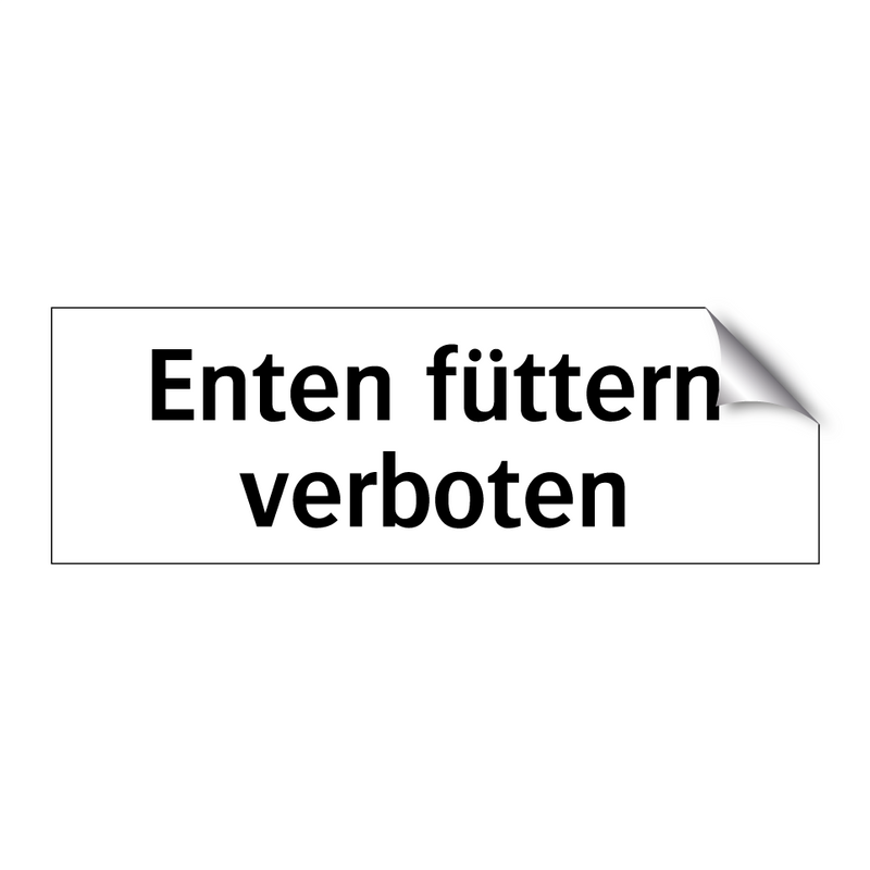 Enten füttern verboten