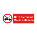 Bitte hier keine Mofas anlehnen
