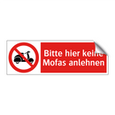Bitte hier keine Mofas anlehnen