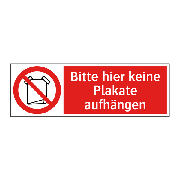 Bitte hier keine Plakate aufhängen