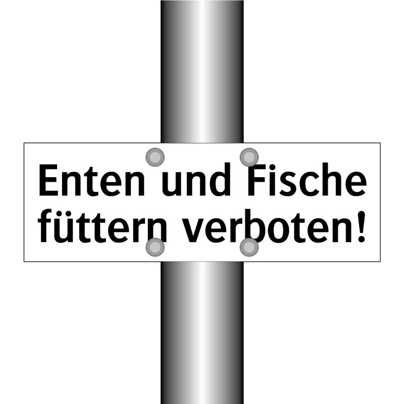 Enten und Fische füttern verboten!