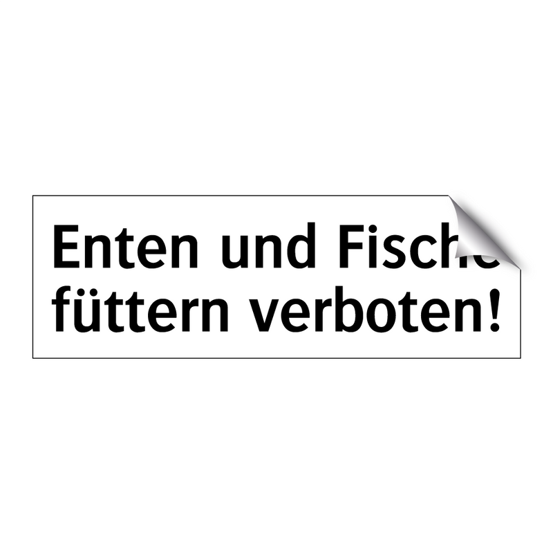 Enten und Fische füttern verboten!