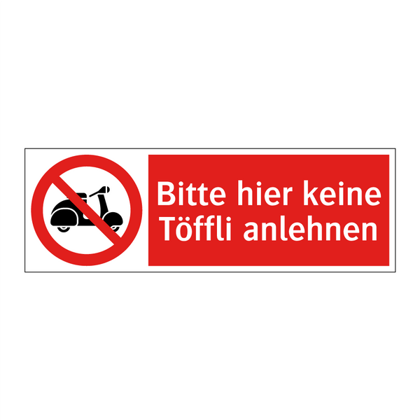 Bitte hier keine Töffli anlehnen