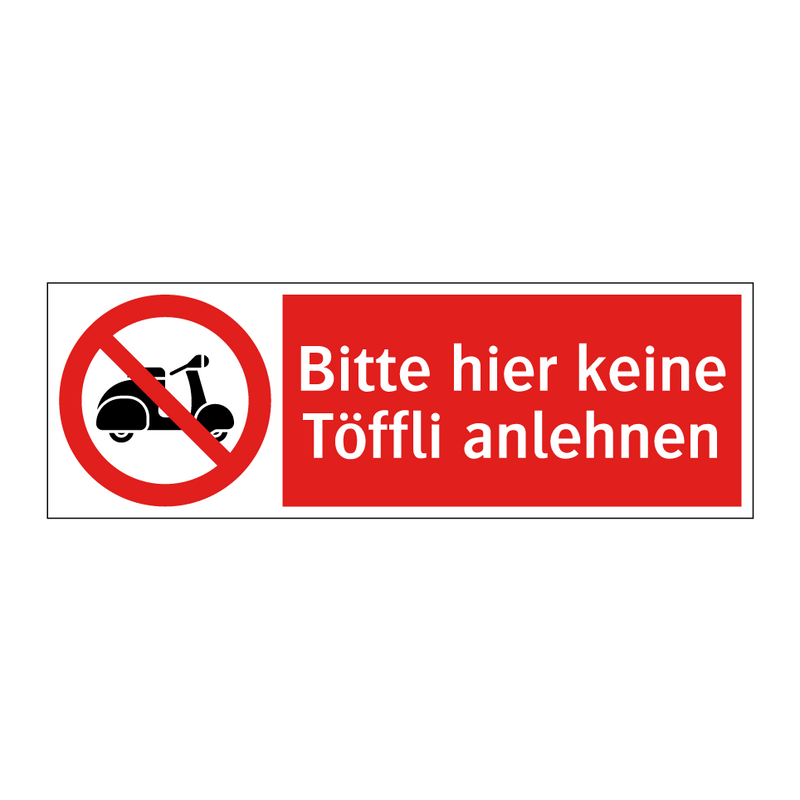 Bitte hier keine Töffli anlehnen