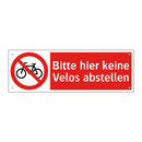 Bitte hier keine Velos abstellen
