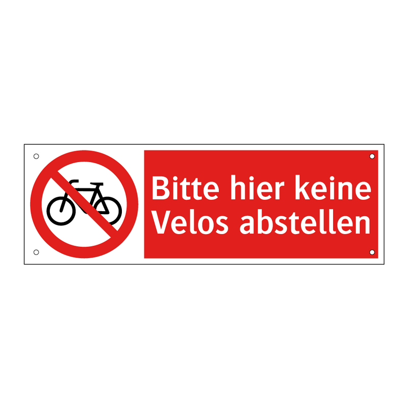 Bitte hier keine Velos abstellen