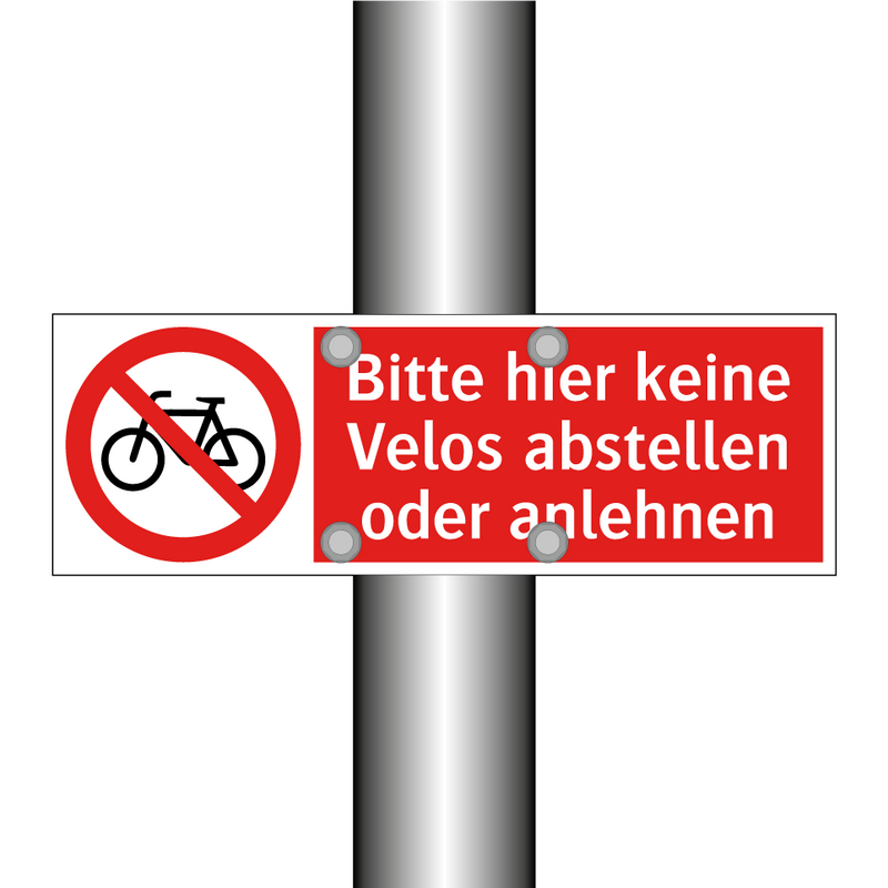 Bitte hier keine Velos abstellen oder anlehnen