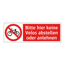 Bitte hier keine Velos abstellen oder anlehnen