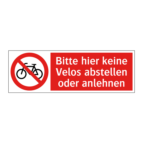 Bitte hier keine Velos abstellen oder anlehnen