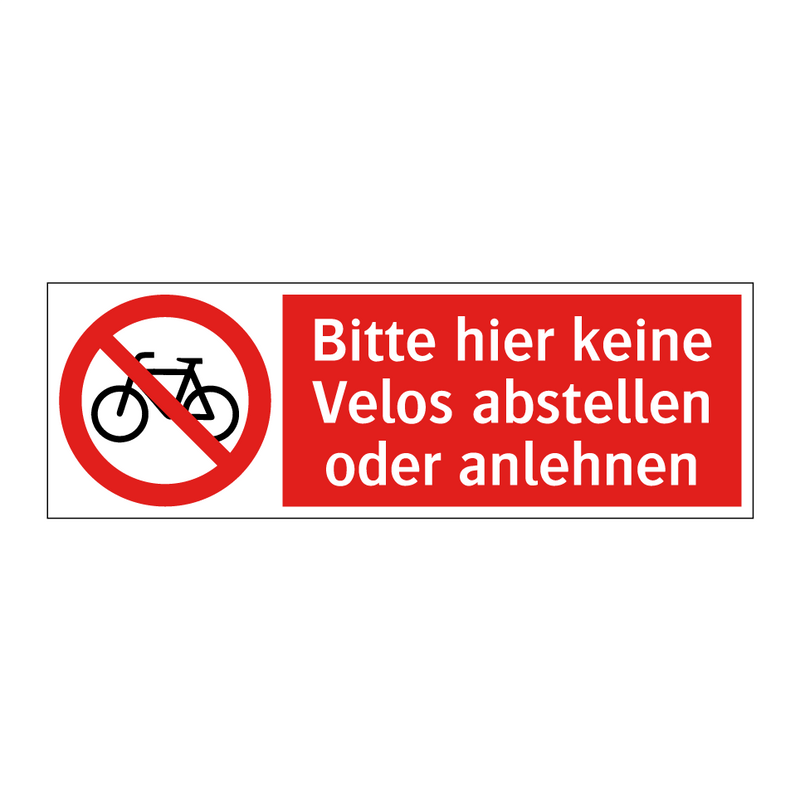 Bitte hier keine Velos abstellen oder anlehnen