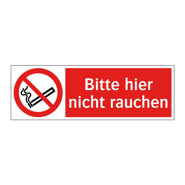 Bitte hier nicht rauchen