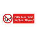 Bitte hier nicht rauchen. Danke!