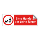 Bitte Hunde an der Leine führen