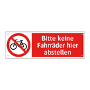 Bitte keine Fahrräder hier abstellen