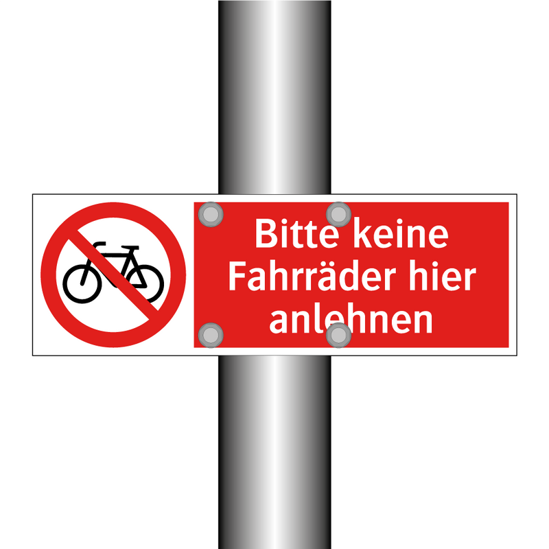 Bitte keine Fahrräder hier anlehnen