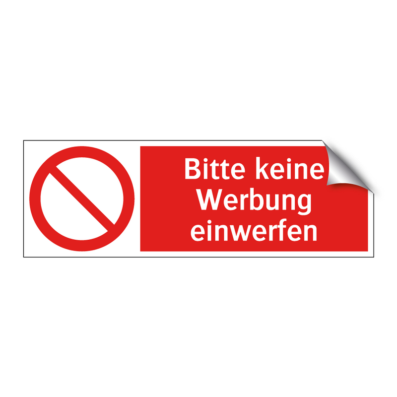 Bitte keine Werbung einwerfen