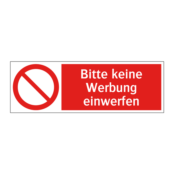 Bitte keine Werbung einwerfen