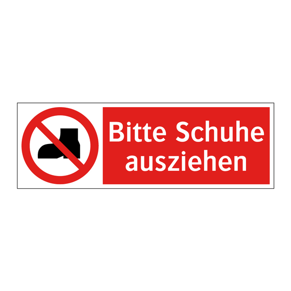 Bitte Schuhe ausziehen