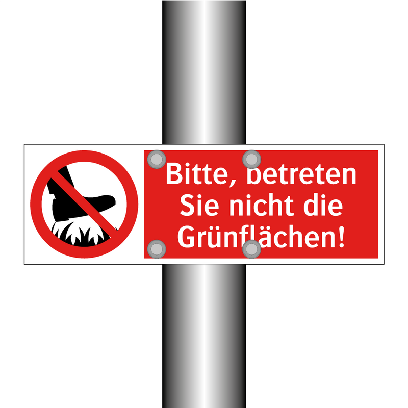 Bitte, betreten Sie nicht die Grünflächen!