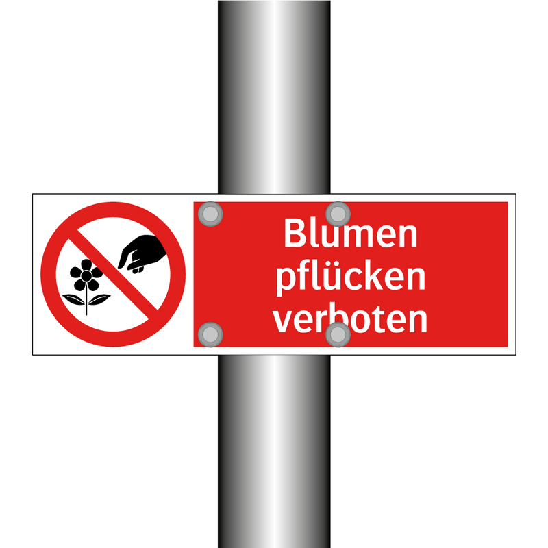 Blumen pflücken verboten