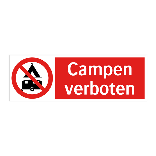 Campen verboten