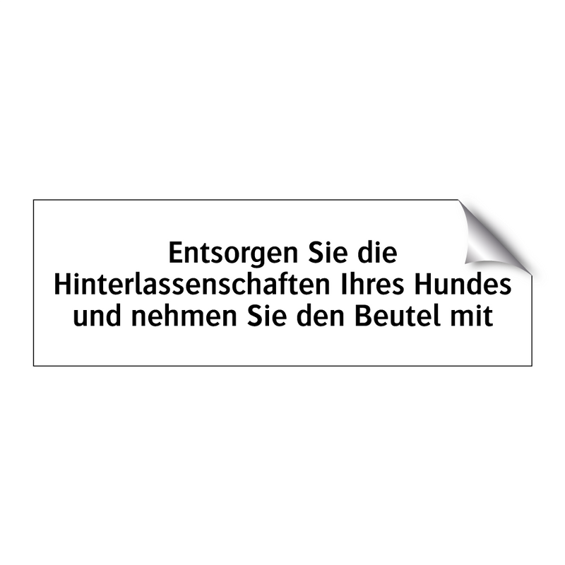 Entsorgen Sie die Hinterlassenschaften Ihres Hundes und nehmen Sie den Beutel mit