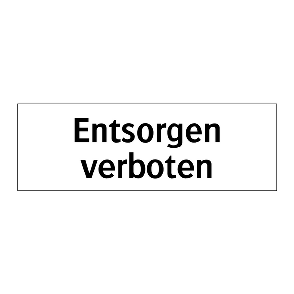 Entsorgen verboten