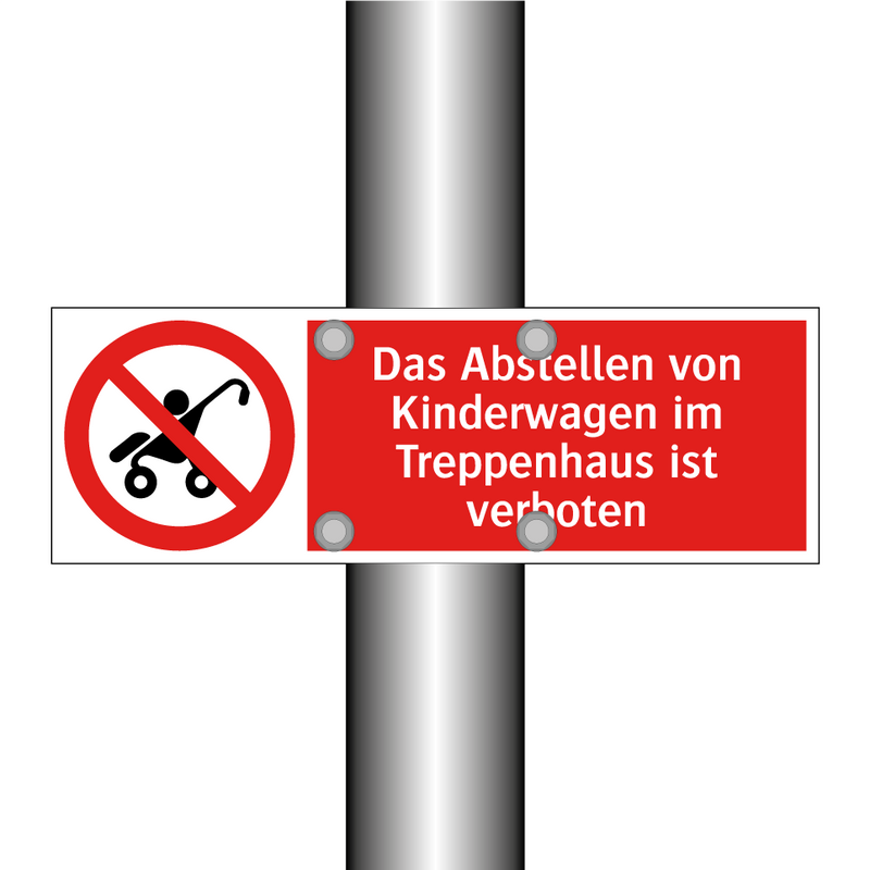 Das Abstellen von Kinderwagen im Treppenhaus ist verboten