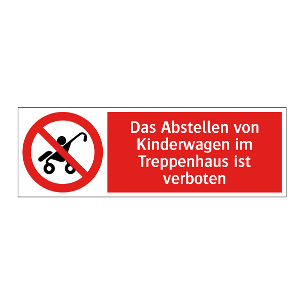 Das Abstellen von Kinderwagen im Treppenhaus ist verboten