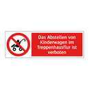 Das Abstellen von Kinderwagen im Treppenhausflur ist verboten