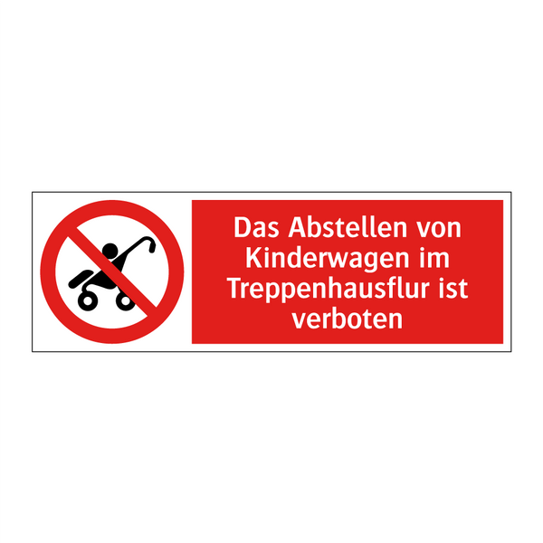 Das Abstellen von Kinderwagen im Treppenhausflur ist verboten