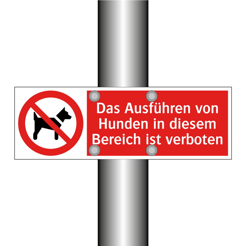 Das Ausführen von Hunden in diesem Bereich ist verboten