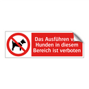 Das Ausführen von Hunden in diesem Bereich ist verboten