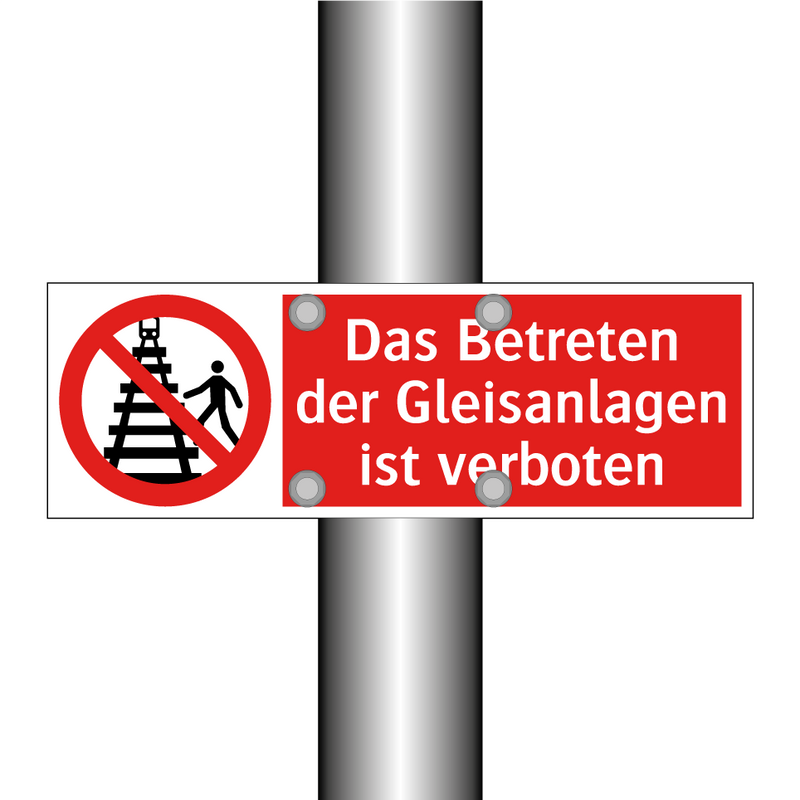 Das Betreten der Gleisanlagen ist verboten