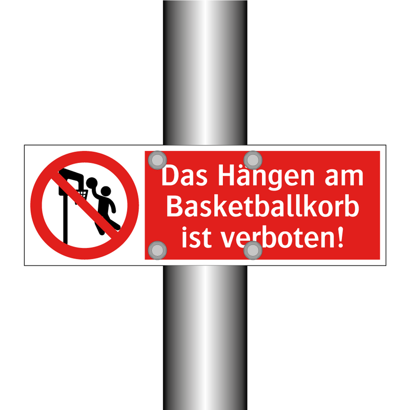 Das Hängen am Basketballkorb ist verboten!