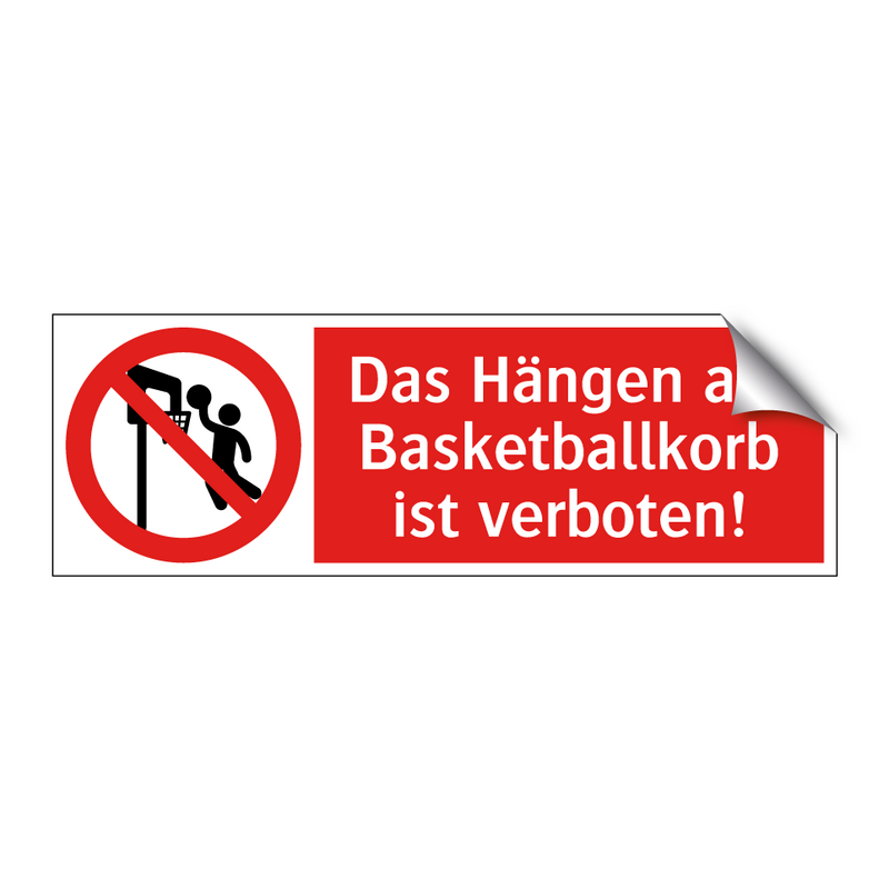 Das Hängen am Basketballkorb ist verboten!