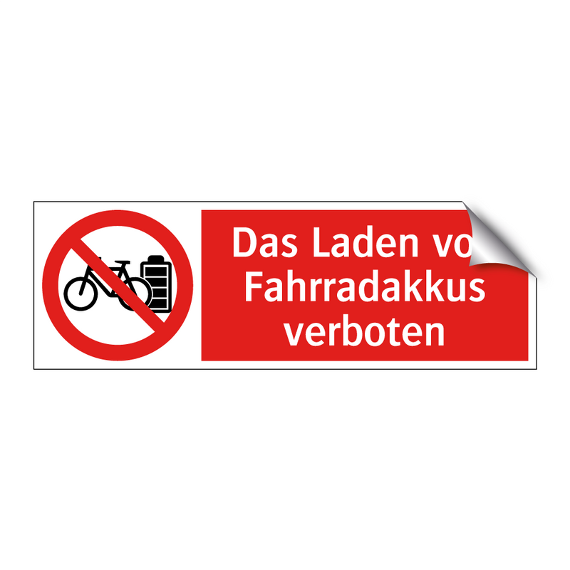 Das Laden von Fahrradakkus verboten
