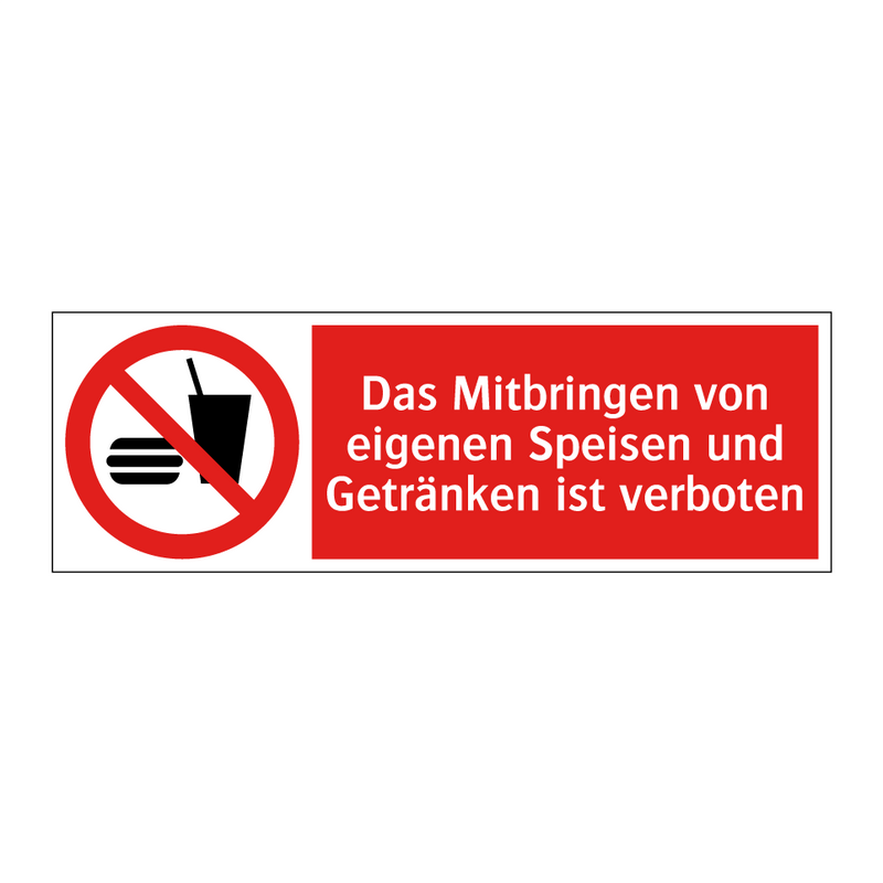Das Mitbringen von eigenen Speisen und Getränken ist verboten