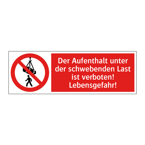 Der Aufenthalt unter der schwebenden Last ist verboten! Lebensgefahr!