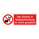 Der Eintritt in Badebekleidung ist nicht gestattet