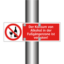 Der Konsum von Alkohol in der Fußgängerzone ist verboten!