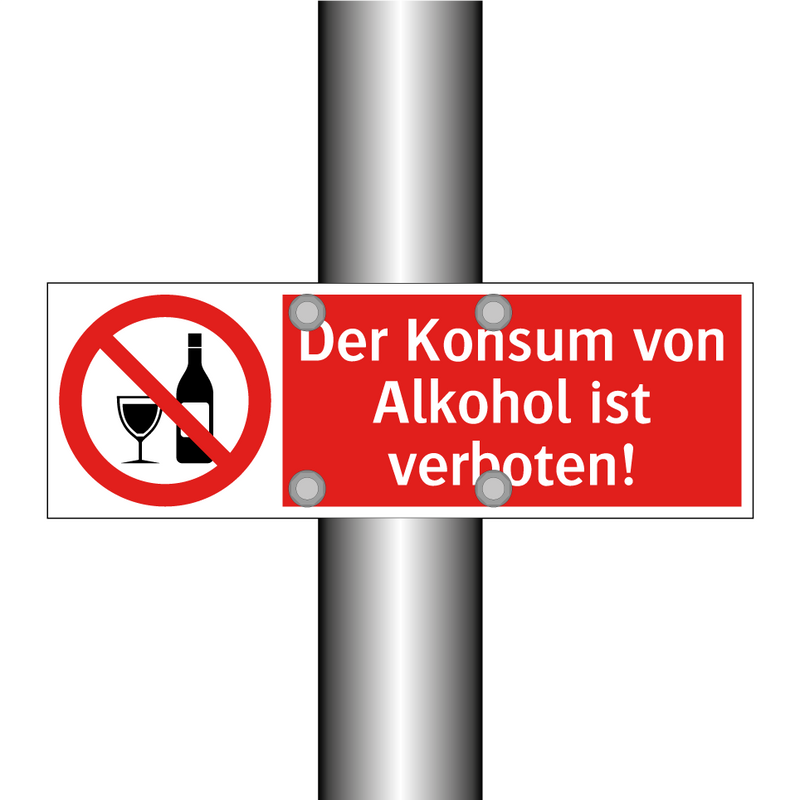 Der Konsum von Alkohol ist verboten!