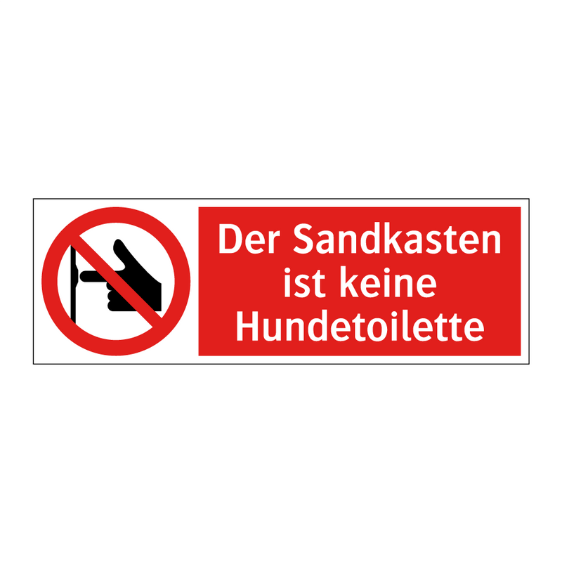 Der Sandkasten ist keine Hundetoilette