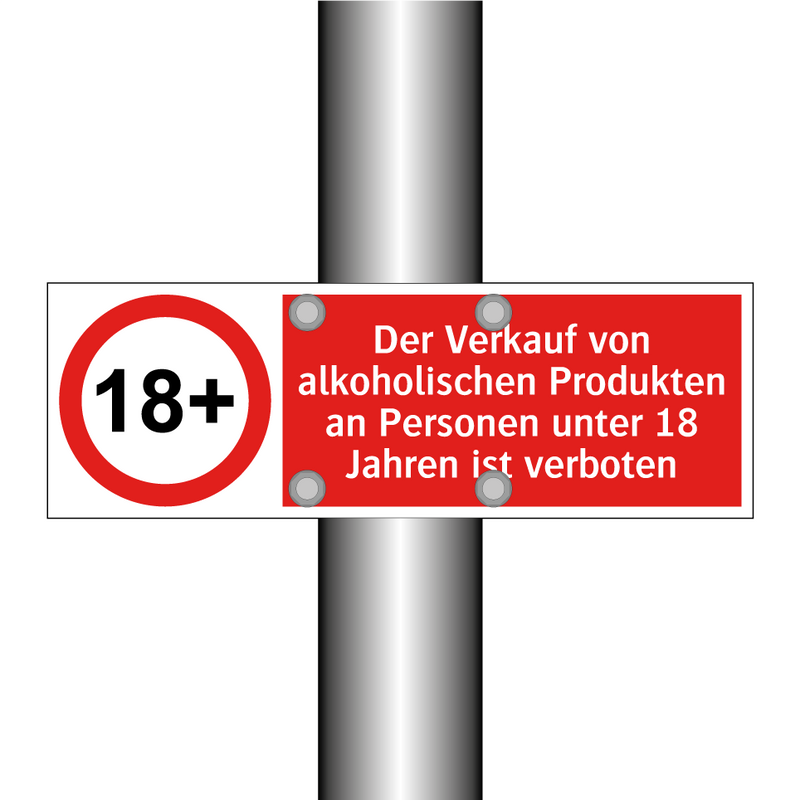 Der Verkauf von alkoholischen Produkten an Personen unter 18 Jahren ist verboten